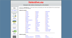 Desktop Screenshot of listenlive.eu